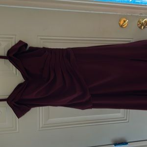 Fall off the shoulder long dress. Great for wedding.